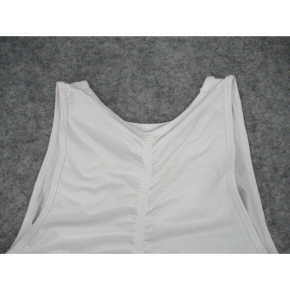 Fabletics White Tank Top Ruched Back Sleeveless Athletic Workout Womens Large - Picture 12 of 16